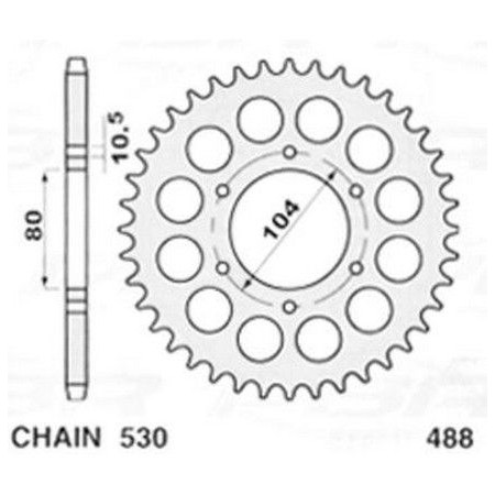 ZĘBATKA TYLNA 41T KAWASAKI ZX9R 98-01