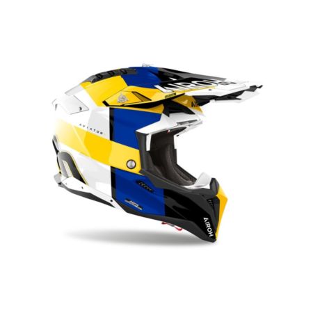 Kask AIROH AVIATOR 3 MONARCH BLUE/YELLOW GLOSS M