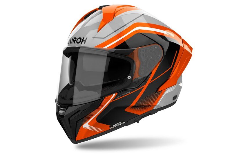 Kask AIROH MATRYX WIDE ORANGE GLOSS BLACK M