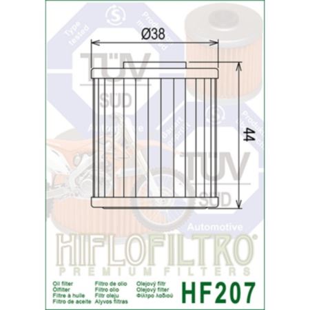 FILTR OLEJU HF 207 KXF 250/ RMZ 450