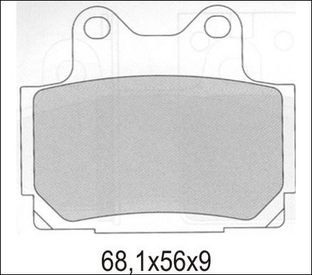 KLOCKI HAMULCOWE GALFER KH104 PÓŁMETALICZNE