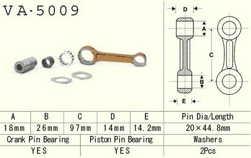 KORBOWÓD VERSAH HONDA CR 80/85 86-07