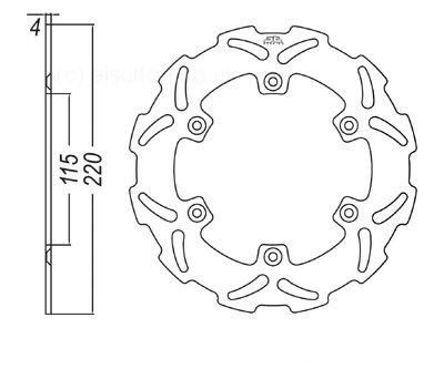 TARCZA HAMULCOWA NG YAMAHA DT 125 YZ125 90-96