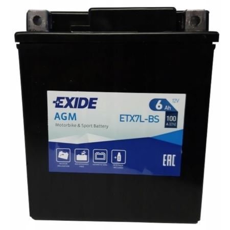 AKUMULATOR EXIDE YTX7L-BS 12V 6AH 152X88X94