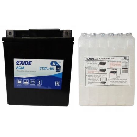 AKUMULATOR EXIDE YTX7L-BS 12V 6AH 152X88X94