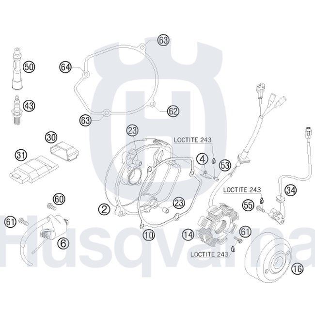 OEM KTM 80039002050 SUPPORT FOR STATOR WIRE 04