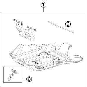 OEM KTM 54803190100 OSŁONA SILNIKA EXC 12-16