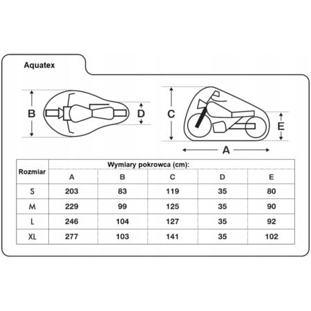 POKROWIEC NA MOTOCYKL OXFORD AQATEX ROZM S