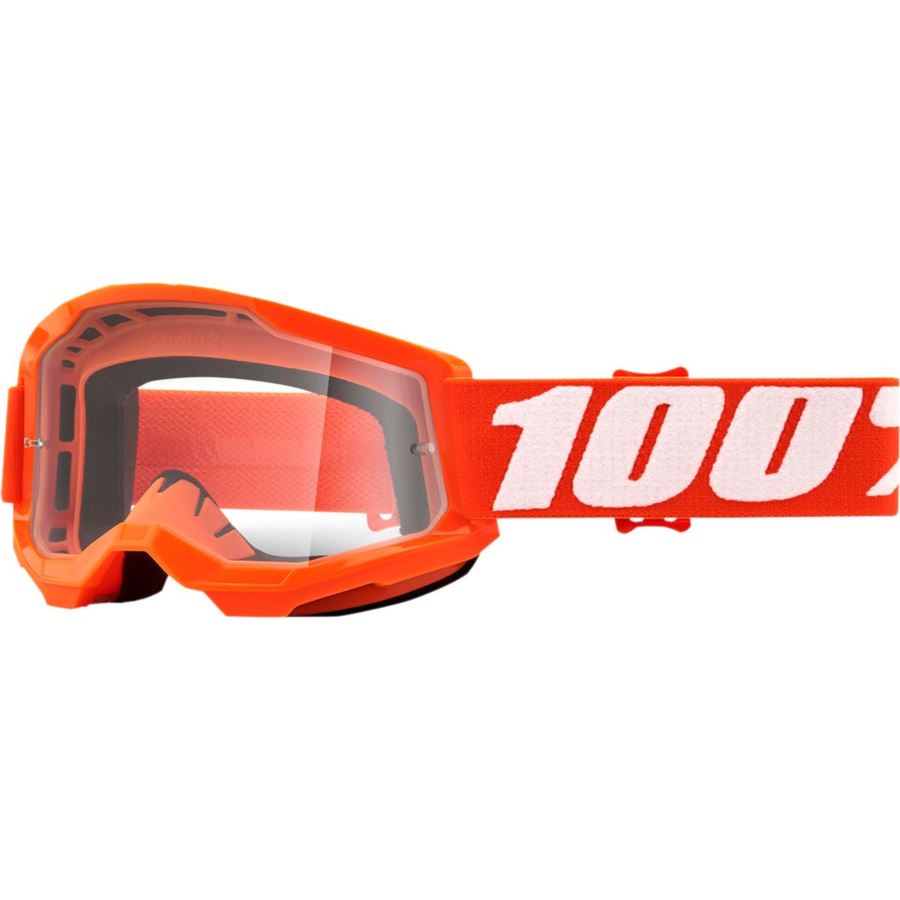 GOGLE 100% STRATA 2 YOUTH ORANGE - CLEAR LENS STRA