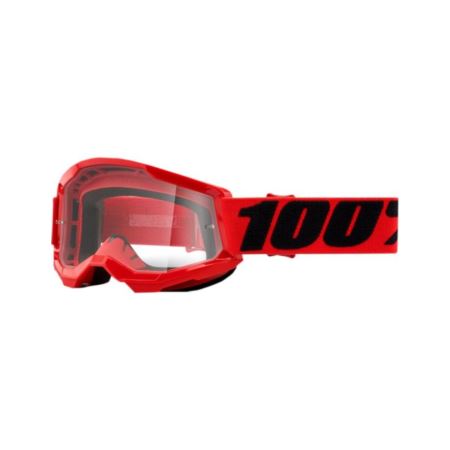 GOGLE 100% STRATA 2 YOUTH RED - CLEAR LENS STRATA