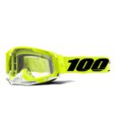 GOGLE 100% RACECRAFT 2 FLUO YELLOW - CLEAR LENS -G