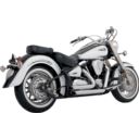 WYDECH SHORTSHOTS STAGGERED CHROME VANCE&HINES