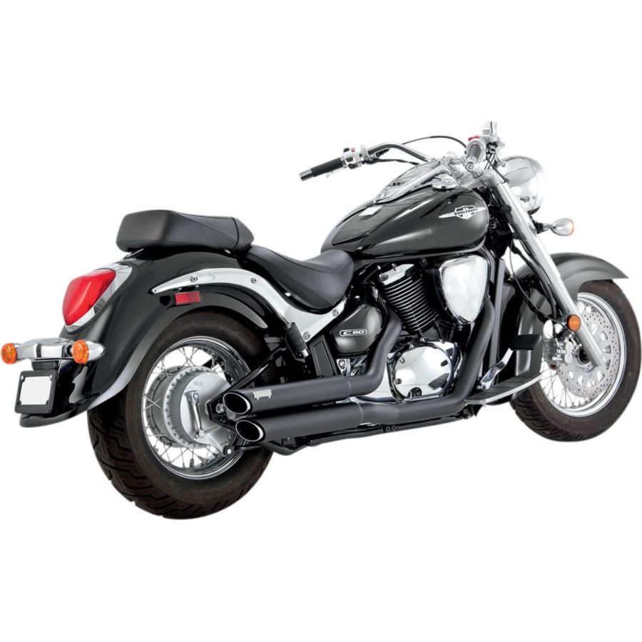 WYDECH TWIN SLASH STAGGERED BLACK VANCE&HINES