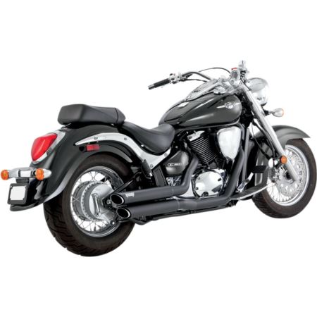 WYDECH TWIN SLASH STAGGERED BLACK VANCE&HINES