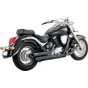 WYDECH TWIN SLASH STAGGERED BLACK VANCE&HINES