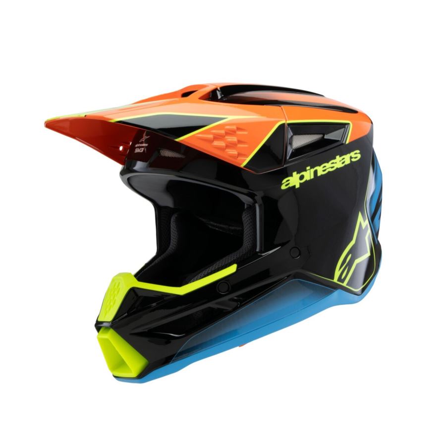 KASK ALPINESTARS YTH SM3 FRAY BLK/OR/YL