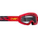 GOGLE FMF YOUTH POWERCORE FLAME RED CLEAR