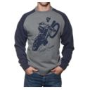 BLUZA CASUAL THOR S6 CREW NIEBIESKO/SZARA ROZM. M