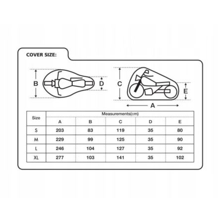 POKROWIEC NA MOTOCYKL WODOODPORNY BIKETEC R. S