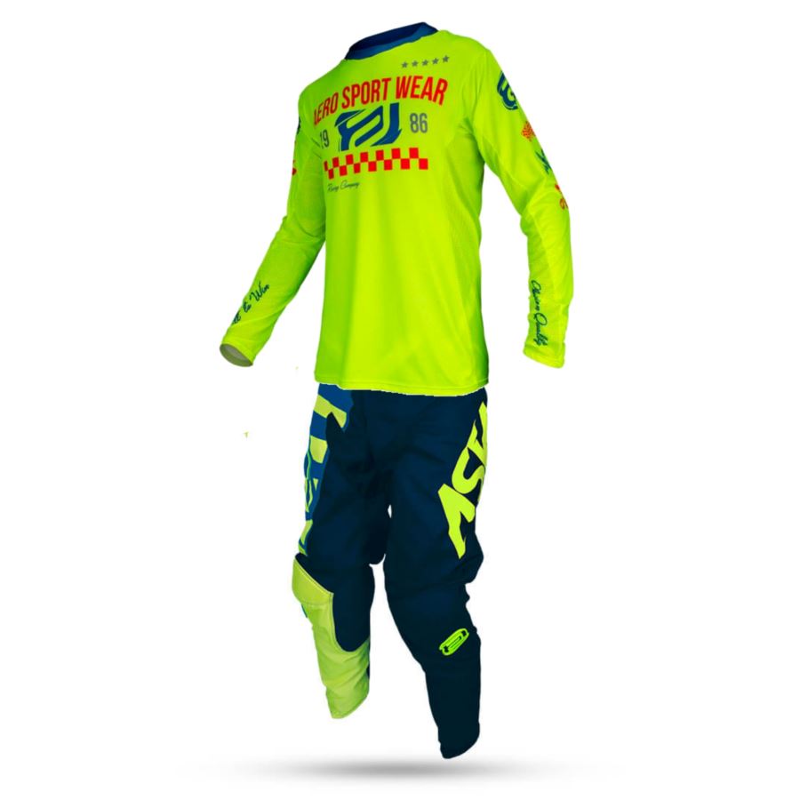 KOMPLET ASWRACING PODIUM/CONTRAST BLUE/FLUO 38/XXL