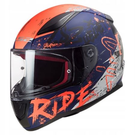 KASK LS2 FF353 RAPID NAUGHTY MATT BLUE ORANGE S