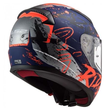 KASK LS2 FF353 RAPID NAUGHTY MATT BLUE ORANGE S