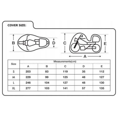 POKROWIEC NA MOTOCYKL OXFORD AQUATEX Z KUFREM R. S