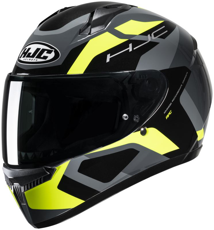 KASK HJC C10 TINS BK/FLUO YEL/GRAY MC3H M