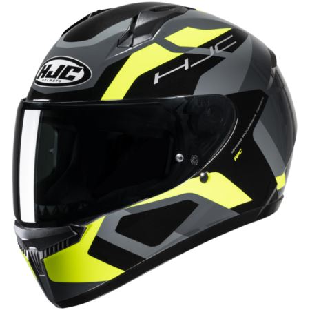 KASK HJC C10 TINS BK/FLUO YEL/GRAY MC3H M