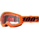 GOGLE 100% STRATA 2 NEON ORANGE CLEAR