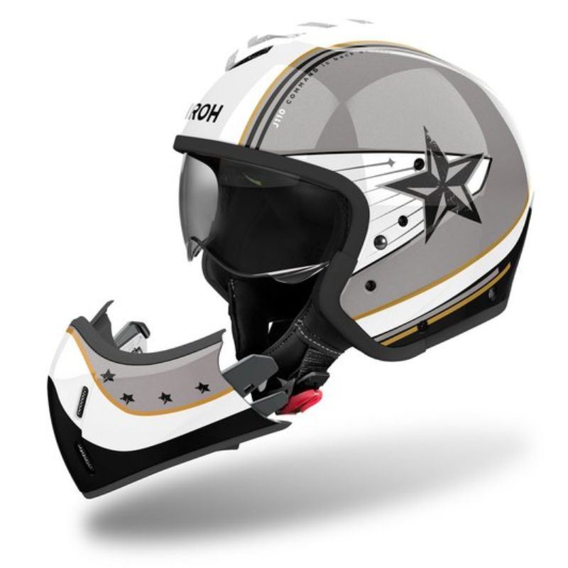 KASK AIROH J 110 COMMAND ZŁOTY BROKAT XXL