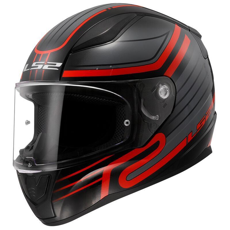 KASK LS2 FF353 RAPID II CIRCUIT BLACK RED-06 XS