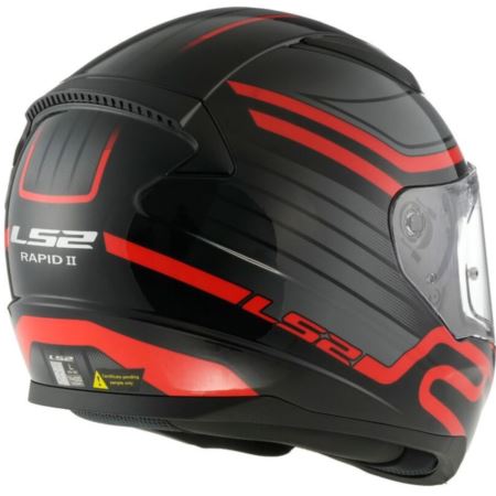 KASK LS2 FF353 RAPID II CIRCUIT BLACK RED-06 XS