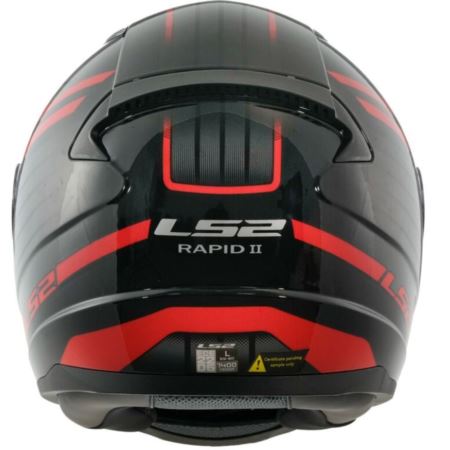 KASK LS2 FF353 RAPID II CIRCUIT BLACK RED-06 XS